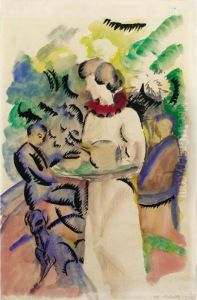 Nachmittag Im Garten (afternoon In The Garden) by August Macke