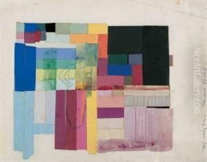 Abstrakte Komposition Mit Frau by August Macke