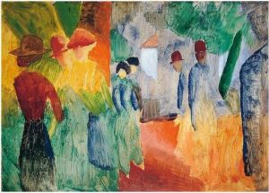 Sonnenuntergang Nach Dem Regen
(leute Im Park) (sunset After The Rain - Figures In The Park) by August Macke