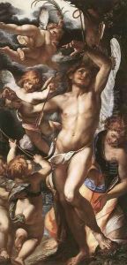 St Sebastian Tended by Angels 1610-12 by Giulio Cesare Procaccini