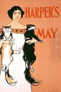 Reproduction of a poster advertising the May Issue of Harpers Magazine, 1897 Reproduction of a poster advertising the May Issue of Harpers Magazine, 1897