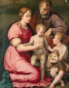 The Holy Family with the Infant Saint John the Baptist by Carlo Portelli da Loro