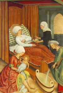 The Birth of Mary by Master of the Pfullendorf Altar