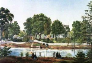 Shadows-on-the-Teche, Bayou-side View by Marie Adrien Persac