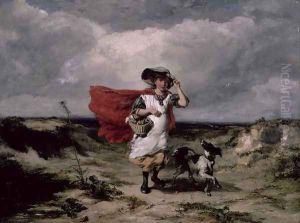 Crossing the Heath, Windy Day, 1836 by Paul Falconer Poole