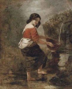 Collecting water by Paul Falconer Poole