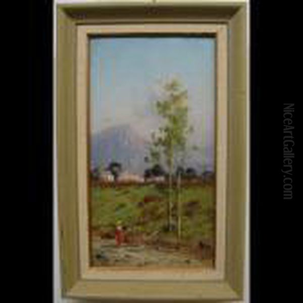 Village Figure By Tall Trees - view 1