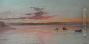 A Coastal Sunset by John MacWhirter