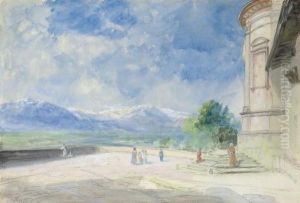 View Of The Alps From Monte Dei Cappuccini, Near Turin by John MacWhirter