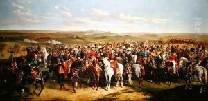 Visit of Prince Albert 1819-61 to the Emperor Napoleon III 1808-73 on the heights near Boulogne, 8th September 1854 by Alfred F. De Prades