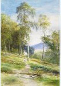 Sheep Heading Down A Hillside Path by John MacWhirter
