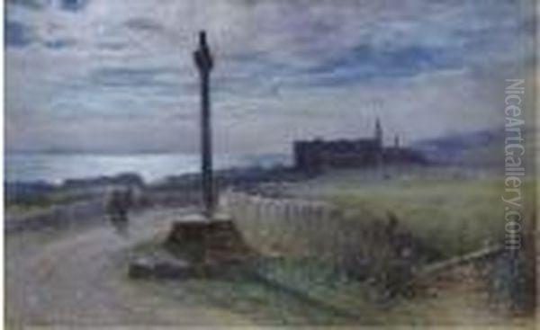 Traveler On A Coastal Path - view 1