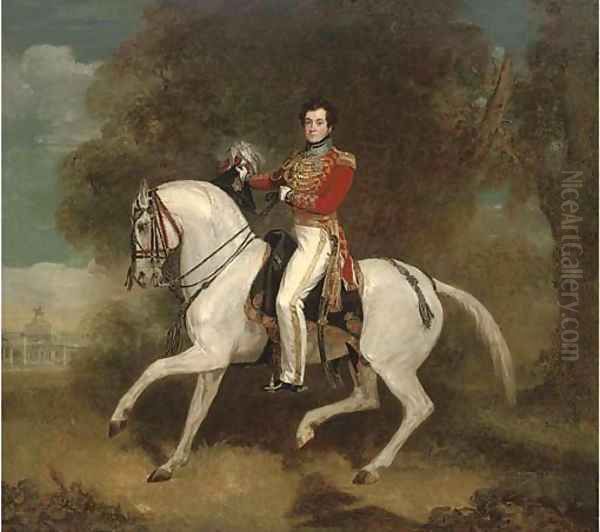 Portrait of an officer, traditionally identified as the Aide-de-Camp to Wellington, full-length - view 1