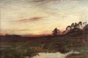 Fallow Deer, Sutherland Sunset by John MacWhirter