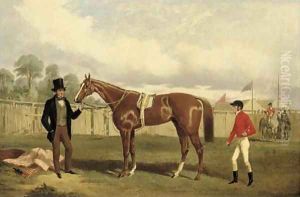 The jockeys' enclosure by Alfred F. De Prades