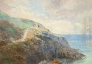 A Cliff Top Walk by John MacWhirter