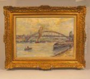 Passerelle Du Metro Au Quai De Larapee by Gustave Madelain