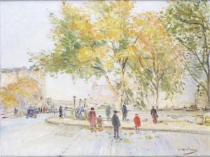 Paris, Bord De Seine by Gustave Madelain