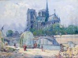 Paris, Notre-dame Et Les Quais by Gustave Madelain