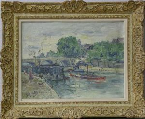 Paris, Le Pont-marie by Gustave Madelain
