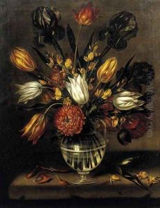 Vase of Flowers c. 1650 by Antonio Ponce