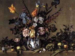Still-Life with Flowers, Artichokes and Fruit by Antonio Ponce
