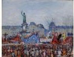 La Fete De La Mi-careme, Place De La Republique,1927