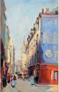 Rue Mouffetard by Gustave Madelain