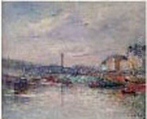 Paris, La Bastille Et Le Bassin De L'arsenal by Gustave Madelain