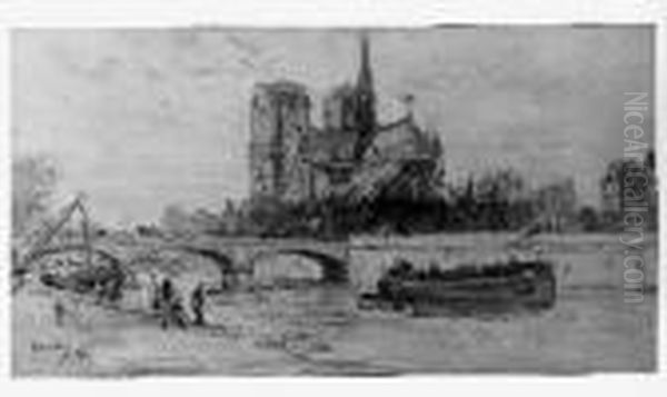 Pecheurs Devant Notre-dame - view 1