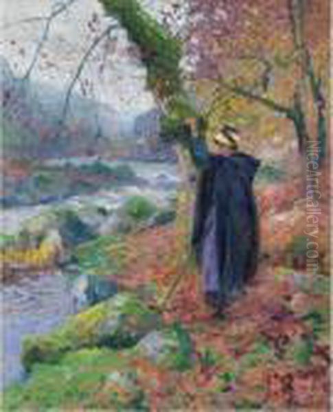 Paysanne Au Bord De La Riviere - view 1