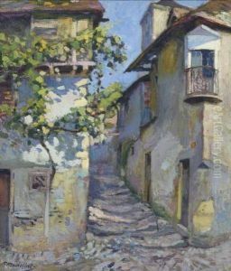 Rue De Village Aux Escaliers