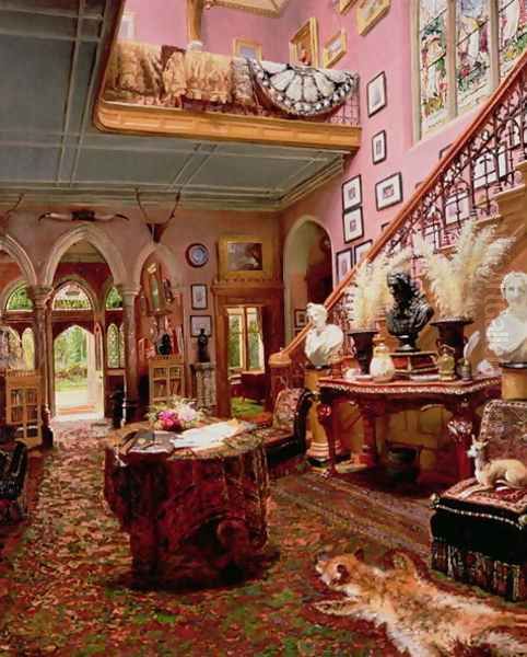 Hall and Staircase of a Country House, 1882 - view 1