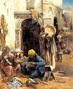 An Arab Bazaar by Eugene Pavy