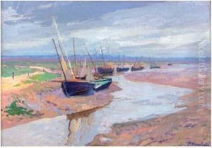 Barques De Peche A Maree Basse