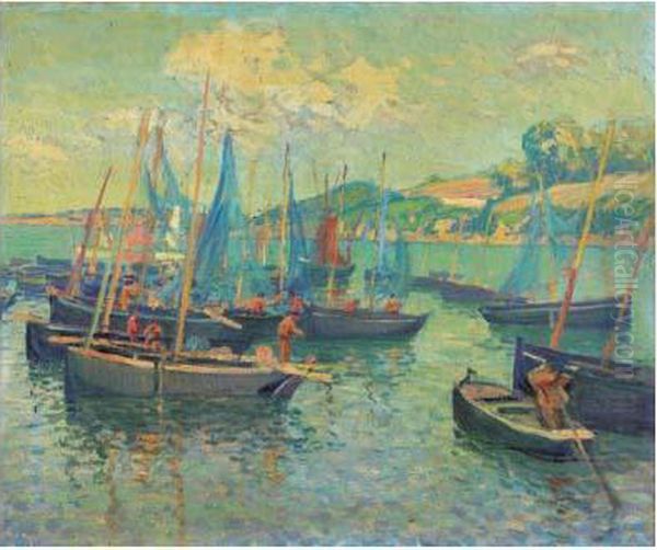 Sechage Des Filets, Douarnenez 1907 - view 1