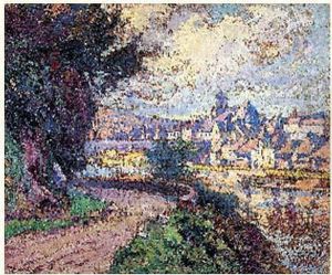 Village En Bord De Riviere, Circa 1918 Village En Bord De Riviere, Circa 1918
