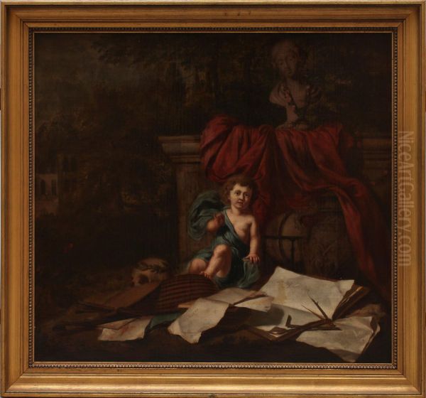 Boy In A Classical Landscape - view 1