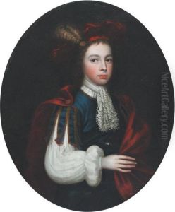 Portrait Of Prince Charles Edward Stewart With A Lace Cravat Andplummed Hat