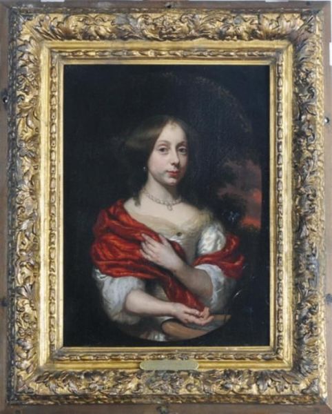 Portrait Of A Lady, Half Length, In A Painted Oval - view 1
