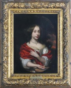 Portrait Of A Lady, Half Length, In A Painted Oval Portrait Of A Lady, Half Length, In A Painted Oval