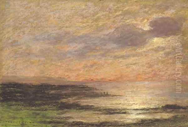 Soleil couchant sur la mer à Puys - view 1
