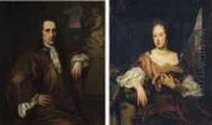 Portraits D'un Homme Et D'une Femme Sur Une Terrasse