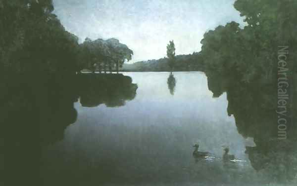 Pond at Night - view 1