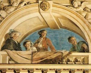 Theatre Box with Spectators in Polish Costume by Jan Bogumil Plersch