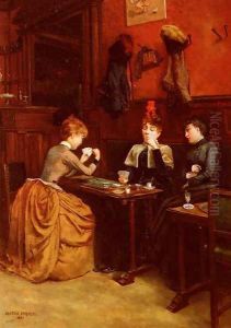 Parisiennes Au Café (Parisian Women at a Café) by Gaston Paqueau