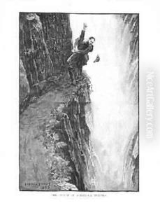 The Death of Sherlock Holmes, illustration for The Final Problem by Arthur Conan Doyle 1859-1930, published in Strand Magazine, December 1893 by Sidney Paget