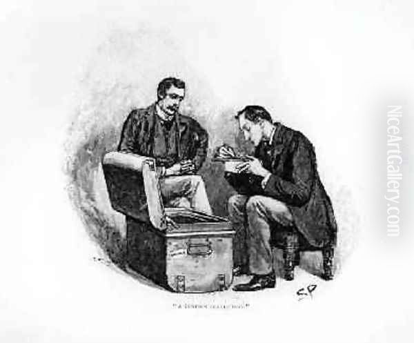 A Curious Collection, illustration from The Musgrave Ritual by Arthur Conan Doyle 1859-1930, published in Strand Magazine, May 1893 - view 1
