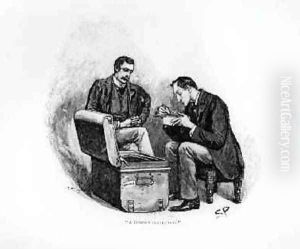 A Curious Collection, illustration from The Musgrave Ritual by Arthur Conan Doyle 1859-1930, published in Strand Magazine, May 1893 by Sidney Paget