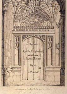 Specimens of Gothic Architecture (frontispiece) 1821-23 by Augustus Charles Pugin